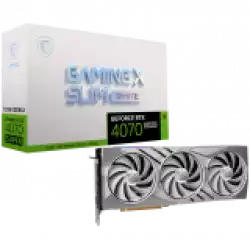 MSI Video Card Nvidia RTX 4070 SUPER 12G GAMING X SLIMWHITE, 12GB GDDR6X, 192bit, 21Gbps Memory speed, Boost: 2640 MHz, 7168 CUDA Cores, 3x DP 1.4a, HDMI 2.1a, RAY TRACING, Triple Fan, 1x 16pin, 650W Recommended PSU, 3Y MSI Video Card Nvidia RTX 4070 SUPER 12G GAMING X SLIMWHITE, 12GB GDDR6X, 192bit, 21Gbps Memory speed, Boost: 2640 MHz, 7168 CUDA Cores, 3x DP 1.4a, HDMI 2.1a, RAY TRACING, Triple Fan, 1x 16pin, 650W Recommended PSU, 3Y