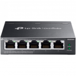 Omada 5-Port Gigabit Easy Managed Switch with 4-Port PoE+ 4&times; Gigabit PoE+ Ports, 1&times; Gigabit Non-PoE Ports 802.3at/af, 65 W PoE Power, Desktop Steel Case and Fanless Integration with Omada SDN Controller                          