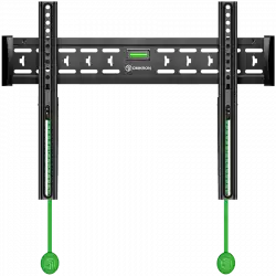 ONKRON Fixed TV Wall Mount for 43 to 85-inch Flat Panel TVs Digital Panels 68,2 kg, Black