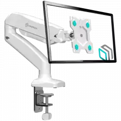 ONKRON Monitor Desk Mount for 13 to 32-Inch LCD LED OLED Screens up to 8 kg, White