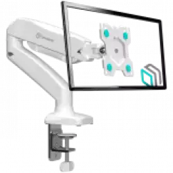 ONKRON Monitor Desk Mount for 13 to 32-Inch LCD LED OLED Screens up to 8 kg, White