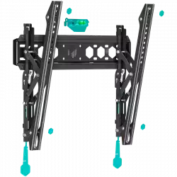 ONKRON Tilting TV Wall Mount for 35 to 65-inch Flat Panel TVs Digital Panels 60 kg TM5 Black