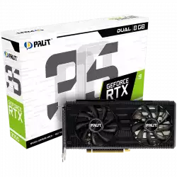 Palit GeForce RTX 3050 Dual 8GB GDDR6, 128bit, 3x DP 1.4a, 1x HDMI 2.1, 8 pin Power connector, recomended PSU 550W, NE63050019P1-190AD