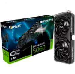 PALIT GeForce RTX 5060 Infinity 2 OC 8GB GDDR7 128 bit, 1x HDMI 2.1b, 3x DP 2.1b, 2 Fan, 1x 8-pin pwr connector, 550W, 262.1 x 126.3 x 40.1 mm, NE75060V19P1-GB2063L BULK