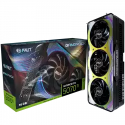 PALIT GeForce RTX 5070 Ti GameRock 16GB GDDR7 256 bit, 1x HDMI 2.1b, 3x DP 2.1b, 3 Fan, 2x 8-pin pwr connector, 750W, 331.9 x 150 x 70.4 mm, NE7507T019T2-GB2030G