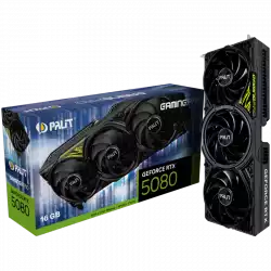 PALIT GeForce RTX 5080 GamingPro V1 16GB GDDR7, 256 bit, 1x HDMI 2.1b, 3x DP 2.1b, 3 Fan, 1x 16-pin pwr connector, 850W, 331.9 x 127.1 x 60 mm, NE75080019T2-GB2031Y
