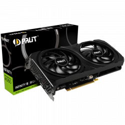 Palit RTX 4060 Infinity 2 8GB GDDR6, 128 bits, 1x HDMI 2.1, 3x DP 1.4a, two fan, 1x 8-pin Power connector, recommended PSU 600W, NE64060019P1-1070L
