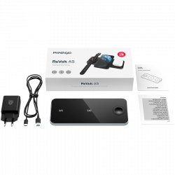 Prestigio ReVolt A5, 3-in-1 wireless charging station for iPhone, Apple Watch, AirPods, wilreless output for phone 7.5W/10W, wireless output for AirPods 5W, wireless output for Apple Watch 2.5W, material: aluminum+tempered glass, black+space grey color.