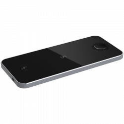 Prestigio ReVolt A5, 3-in-1 wireless charging station for iPhone, Apple Watch, AirPods, wilreless output for phone 7.5W/10W, wireless output for AirPods 5W, wireless output for Apple Watch 2.5W, material: aluminum+tempered glass, black+space grey color.