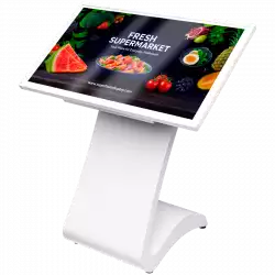 Prestigio Solutions IDS Indoor Totem Tilted 43 inches, 4K (3840x2160), Android 11: RK3399B/4GB/64GB, IR10TP, Power Plug EU.