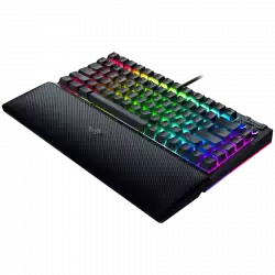Razer BlackWidow V4 75%, Gaming Keyboard, US Layout, Razer Chroma RGB, Hot-swappable Design, Detachable Type C Cable, PCB & Case sound dampening foam, Up to 8,000 Hz polling rate, Doubleshot ABS Keycaps, Magnetic Plush Leatherette