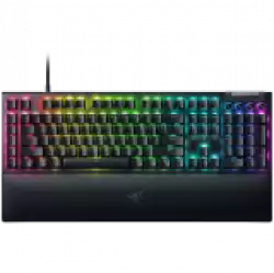 Razer BlackWidow V4 Mechanical Gaming Keyboard, US Layout, Green Switch, Razer Chroma™ RGB, 6 Macro Keys, Lubricated Stabilizers, Media Keys, Magnetic Wrist Rest, Up to 8000 Hz Polling Rate, Detachable Type C Cable
