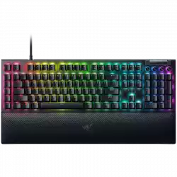 Razer BlackWidow V4 Mechanical Gaming Keyboard, US Layout, Green Switch, Razer Chroma™ RGB, 6 Macro Keys, Lubricated Stabilizers, Media Keys, Magnetic Wrist Rest, Up to 8000 Hz Polling Rate, Detachable Type C Cable