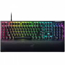 Razer BlackWidow V4 Pro Mechanical Gaming Keyboard, US Layout, Green Switch, Razer Chroma™ RGB, Command Dial, 8 Macro Keys, Lubricated Stabilizers, Media Keys, Magnetic Wrist Rest, USB Passthrough, Up to 8000 Hz Polling Rate, Detachable Type C Cable