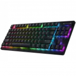 Razer DeathStalker V2 Pro Tenkeyless - Linear Optical Switch - US - Black, Gaming Keyboard, Razer™ Low-Profile Optical Switches (Linear),  RGB Chroma, Top-Class Connectivity, Ultra-Long 50-hour Battery Life, Fully programmable keys with on-the-fly macro recording, 70 million keystroke lifespan, 5052 Aluminium Alloy Top Case                          