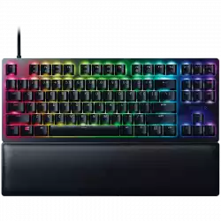 Razer Huntsman V2 Tenkeyless, Optical Gaming Keyboard (Clicky Optical Switch), US Layout, Doubleshot PBT Keycaps, Sound Dampening Foam, Razer Chroma™ RGB, Up to 8000Hz polling rate, Aluminum matte top plate