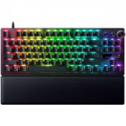 Razer Huntsman V3 Pro Tenkeyless, Gaming keyboard, Analog Optical Switch gen2, Razer Chroma RGB, Magnetic Firm Leatherette Wrist Rest, Multi-function Dial with 3 dedicated button, Detachable Type C Cable, 1000 Hz Polling Rate, Brushed Aluminum Alloy                          