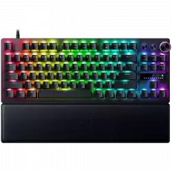 Razer Huntsman V3 Pro Tenkeyless, Gaming keyboard, Analog Optical Switch gen2, Razer Chroma RGB, Magnetic Firm Leatherette Wrist Rest, Multi-function Dial with 3 dedicated button, Detachable Type C Cable, 1000 Hz Polling Rate, Brushed Aluminum Alloy