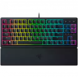Razer Ornata V3 Tenkeyless, Low Profile Gaming Keyboard, US Layout, 8 Razer Chroma&trade; RGB Lighting Zones, Dedicated Media Keys, UV-coated ABS Keycaps, 1000 Hz Ultrapolling, Durable spill-resistant design, Braided fiber cable                          