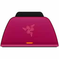Razer Quick Charging Stand for PS5 - Cosmic Red, Quick Charge, Curved Cradle Design, Matches Your PS5 DualSense Wireless Controller, Powered by USB (Controller not included)
