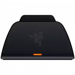 Razer Quick Charging Stand for PS5 - Midnight Black, Quick Charge, Curved Cradle Design, Matches Your PS5 DualSense Wireless Controller, Powered by USB (Controller not included)