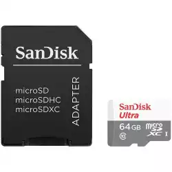 SANDISK Ultra microSDXC 64GB + SD Adapter 100MB/s Class 10 UHS-I- Tablet Packaging