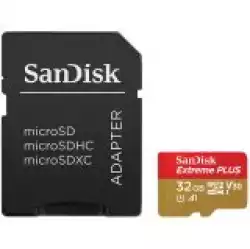 SANDISK Extreme PLUS microSDHC 32GB + SD Adapter + RescuePRO Deluxe 100MB/s A1 C10 V30 UHS-I U3