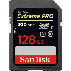 SANDISK Extreme PRO 128GB SDXC Memory Card up to 300MB/s, UHS-II, Class 10, U3, V90
