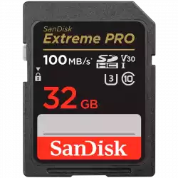 SANDISK Extreme PRO 32GB SDHC Memory Card + 2 years RescuePRO Deluxe up to 100MB/s & 90MB/s Read/Write speeds, UHS-I, Class 10, U3, V30
