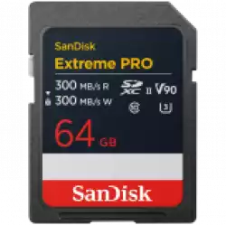 SANDISK Extreme PRO 64GB SDXC Memory Card, 300MB/s Read & Write speeds, 8K, V90, UHS-II