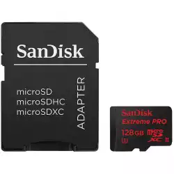 SANDISK Extreme Pro microSDXC 128GB + SD Adapter + Rescue Pro Deluxe 170MB/s A2 C10 V30 UHS-I U3