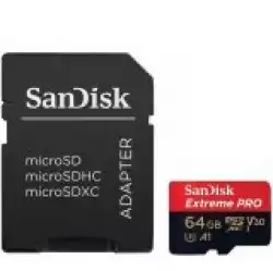 SANDISK Extreme Pro microSDXC 64GB + SD Adapter + Rescue Pro Deluxe 170MB/s A2 C10 V30 UHS-I U3
