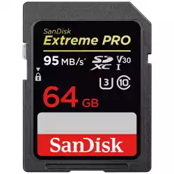 SANDISK Extreme Pro SDXC 64GB - 95MB/s V30 UHS-I U3