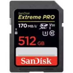 SANDISK Extreme Pro SDXC Card 512GB - 170MB/s V30 UHS-I U3                          