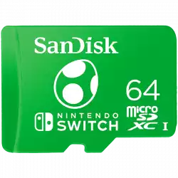 SanDisk Nintendo MicroSDXC UHS-I card for Nintendo Switch, Yoshi Edition- 64GB, Up to 100MB/s read; up to 90MB/s write