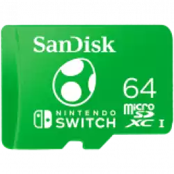 SANDISK Nintendo MicroSDXC UHS-I card for Nintendo Switch, Yoshi Edition- 64GB, Up to 100MB/s read up to 90MB/s write