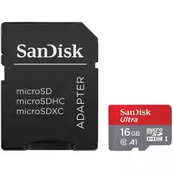 SANDISK Ultra Android microSDHC 16GB + SD Adapter + Memory Zone App 98MB/s A1 Class 10 UHS-I