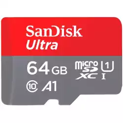 SanDisk Ultra Android microSDXC 64GB + SD Adapter + Memory Zone App 100MB/s A1 Class 10 UHS-I;