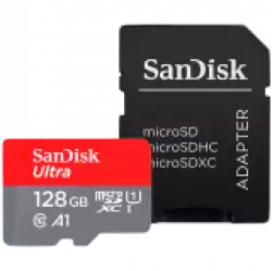 SANDISK Ultra microSDXC 128GB + SD Adapter 140MB/s A1 Class 10 UHS-I