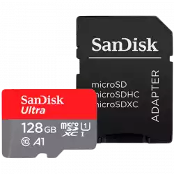 SANDISK Ultra microSDXC 128GB + SD Adapter 140MB/s A1 Class 10 UHS-I