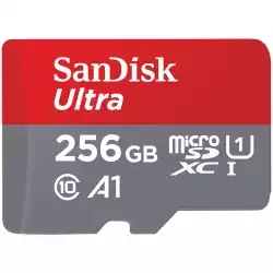 SanDisk Ultra microSDXC 256GB + SD Adapter 120MB/s A1 Class 10 UHS-I;