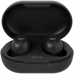 Silicon Power Blast Plug BP80 Earbuds Audio Wireless Headset, Bluetooth 5.0 True Wilreless earbuds, 4.5rs work, 70hrs standby, Bluetooth 5.0, IPX4, magnetic lid charging case, Black