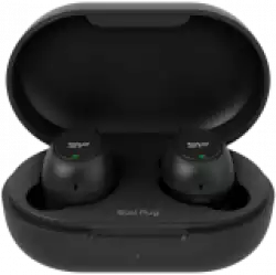 Silicon Power Blast Plug BP80 Earbuds Audio Wireless Headset, Bluetooth 5.0 True Wilreless earbuds, 4.5rs work, 70hrs standby, Bluetooth 5.0, IPX4, magnetic lid charging case, Black