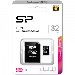 Silicon Power Elite /class 10 32GB mSD Card UHS-1 (U1) R/W: up to 85/10 MB/s, ECC function, Shock/water/x-ray-proof, w/ adapter