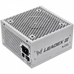 Super Flower Leadex III Gold 1000W ATX 3.1 80 Plus Gold, Fully Modular, Flat White Cables, 140mm Fan, White, 7 Year Warranty
