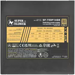 Super Flower Leadex III Gold 750W ATX 3.1, 80 Plus Gold, Fully Modular, Flat Black Cables, 140mm Fan, 150mmx150mmx86mm, 7 Year Warranty
