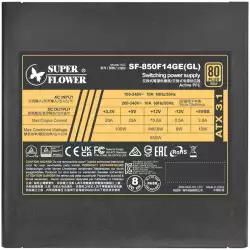 Super Flower Leadex III Gold 850W ATX 3.1, 80 Plus Gold, Fully Modular, Flat Black Cables, 140mm Fan, 150mmx150mmx86mm, 7 Year Warranty