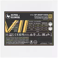 Super Flower Leadex VII XG 850W ATX 3.1, 80 Plus Gold, Fully Modular, Flat White Cables, 140mm Fan, 150mmx150mmx86mm, White, 10 Year Warranty