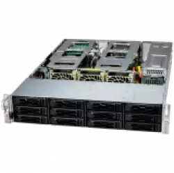 Supermicro assembled server based on SYS621C-TN12R, 2x 6530 2P CPU, 8x 64GB DDR5-5600, AOC-S3908L-H8IR-16DD-O, 4x HDD, 3.5