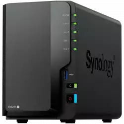Synology DS225+, Tower, 2-bays 3.5'' SATA HDD/SSD, CPU Inte Celeron J4125 4-core (4-thread) 2.0 GHz, burst up to 2.7 GHz, 2 GB DDR4 non-ECC (expandable up to 6 GB), 1xRJ-45 1GbE LAN, 1xRJ-45 2.5 GbE LAN, 2xUSB 3.2 Gen 1, 1.3 kg, 3yr warranty